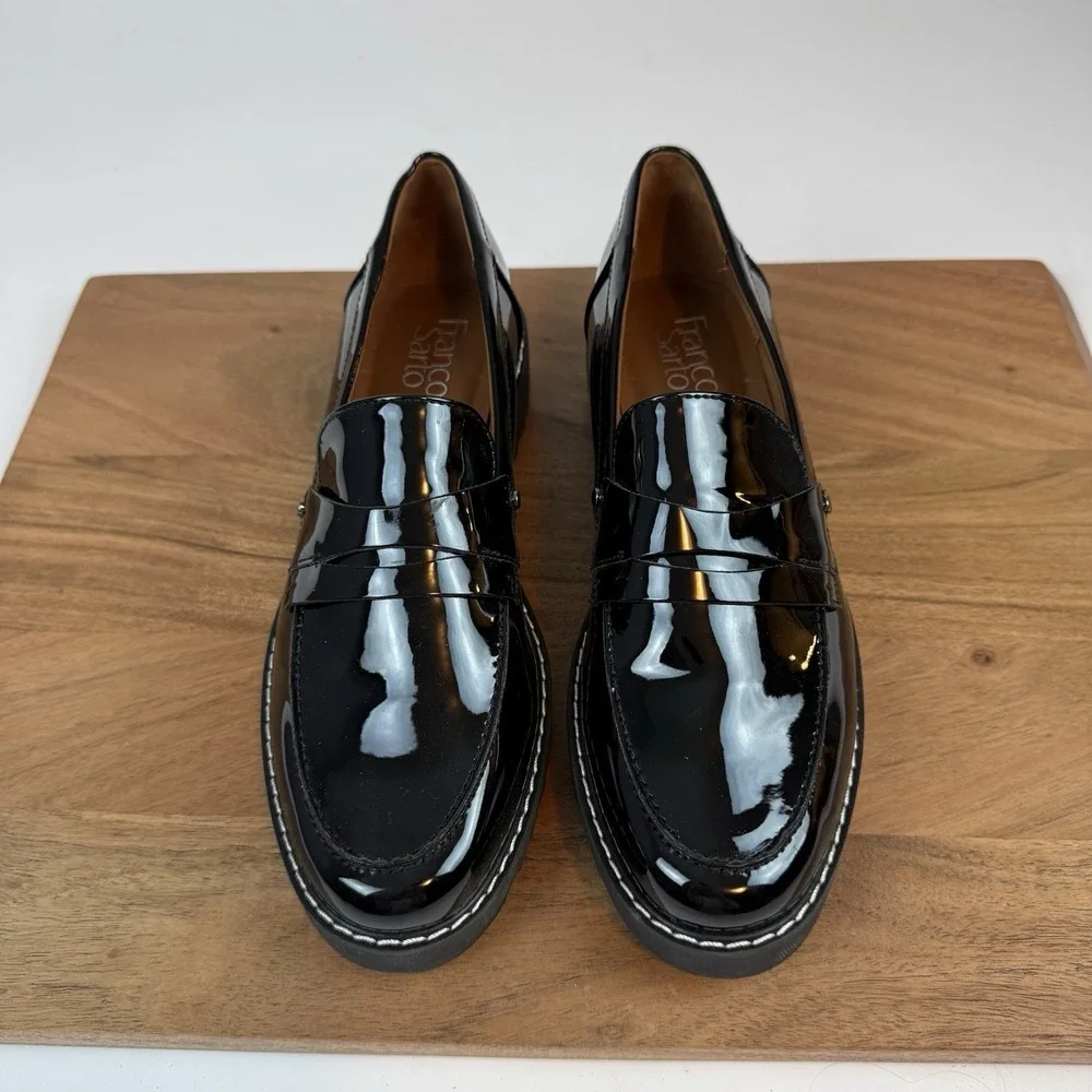 New NWOB‎ Womens Franco Sarto Cassandra Patent Penny Loafers Size 8 M